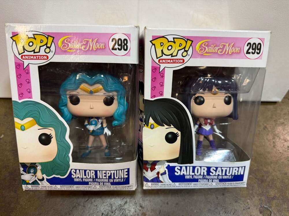 Funko Pop Sailor Moon Sailor Neptune 298 Sailor Saturn 299 Lot